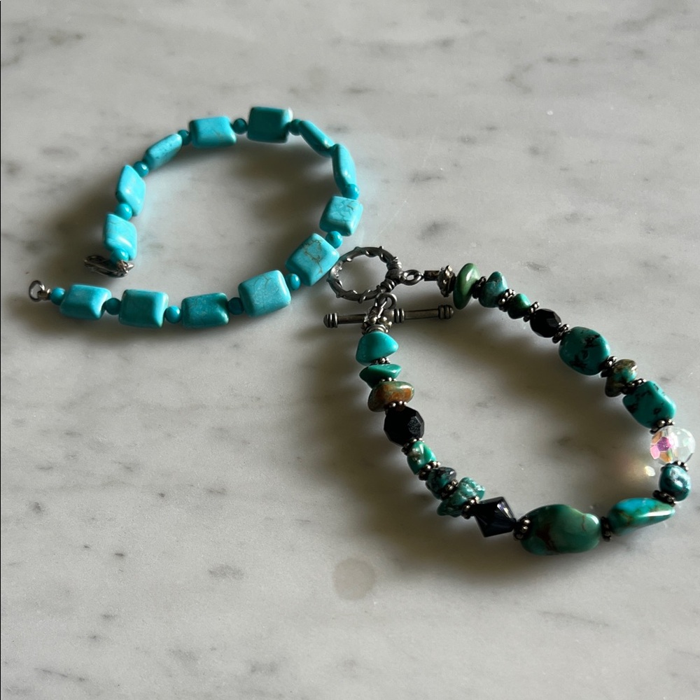 Turquoise Beaded Bracelet Set